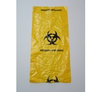 Saci galbeni inscriptionati „Pericol Biologic” pentru cutii de 10L